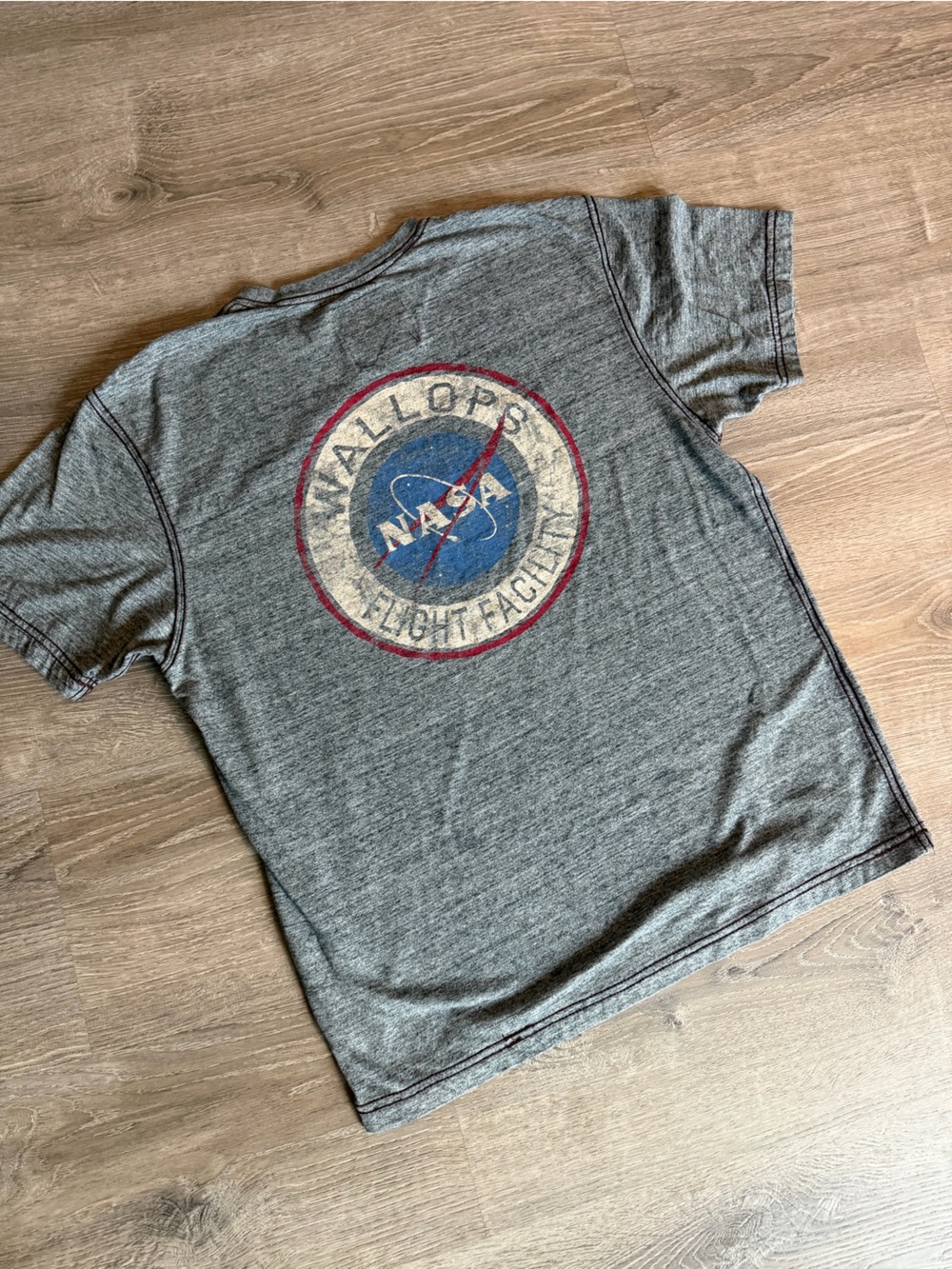 NASA Wallops Flight Facility Gray Graphic Tee by Iron Needle
